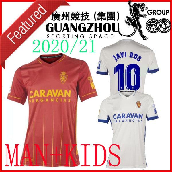 

20 21 REAL Zaragoza away red SOCCER JERSEY 2020 SRD SHINJI KAGAWA André Pereira Alberto camisetas de futbol man kids kit FOOTBALL SHIRTS