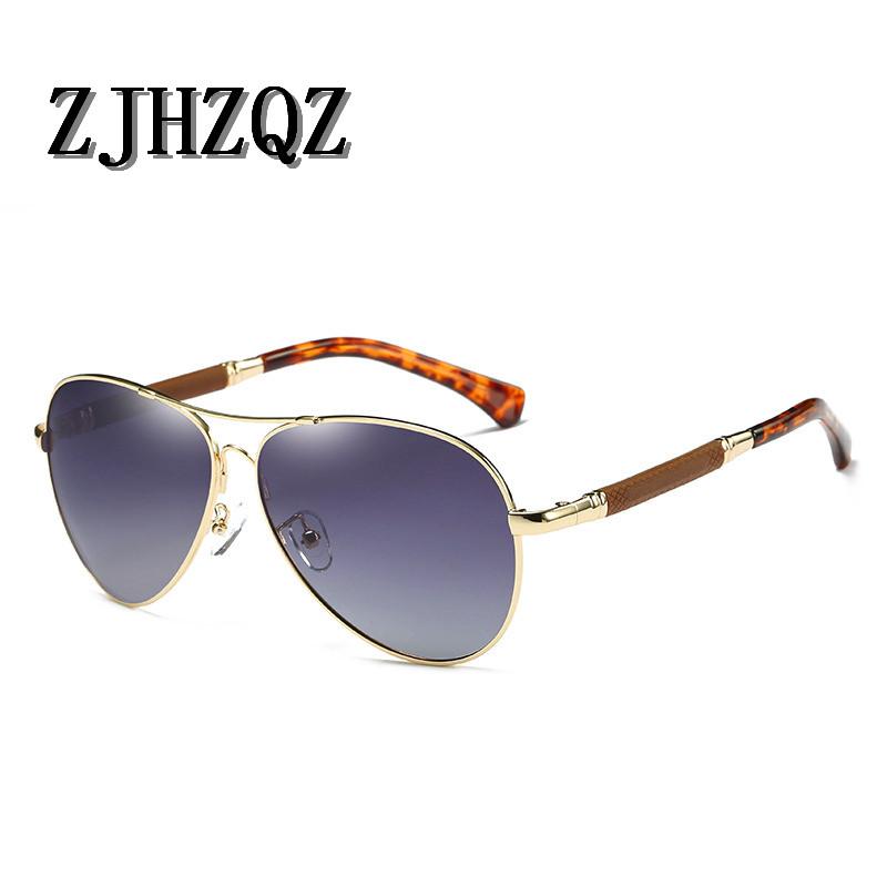 

ZJHZQZ Aluminum Magnesium Alloy Men's Polarized Sunglasses Coating Mirrors Brand Pilot Vintage Classic Driving Shades For Women