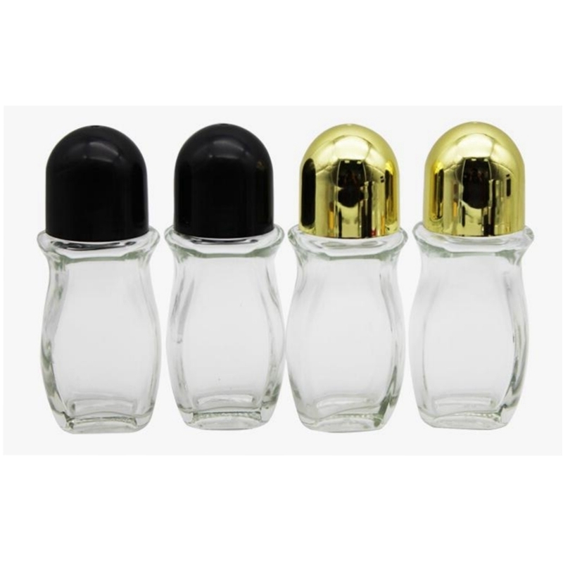 

30ml 50ml Clear Glass Essential oil Roller Bottle With Glass Roller Ball For Perfume Aromatherapy Roll On Bottle