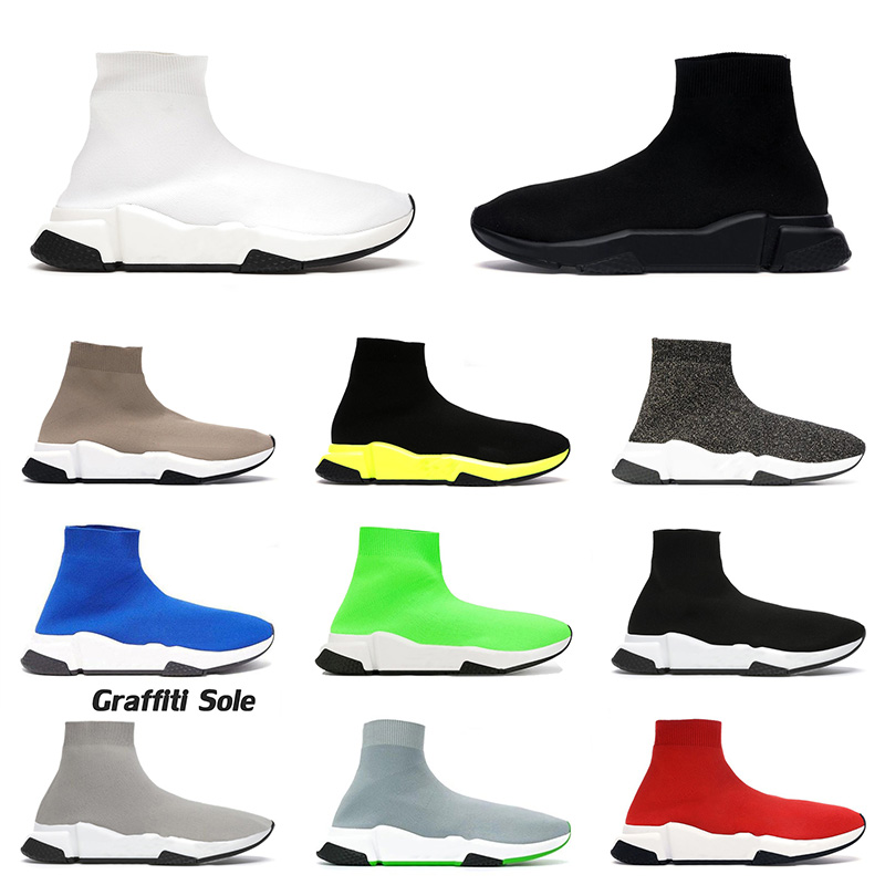 

Outdoor Jogging for Mens Women Socks Shoes Speed 1.0 Runner Trainer Vintage Breathable Knit White Black Beige Graffiti Sock Boots Designer Sneakers, C8 moss green 40-46