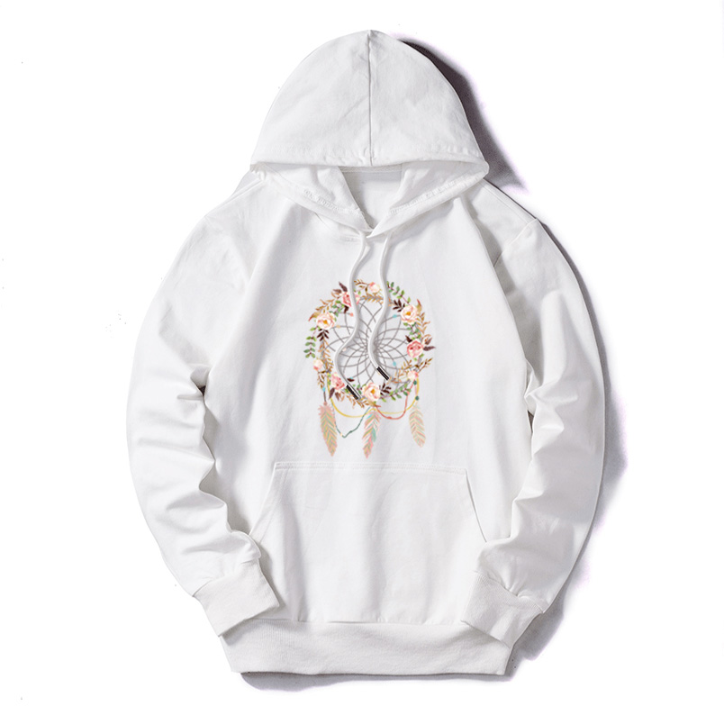 

DIY Womens Sweatshirts Women Autumn Winter Flower Feather Print DIY Hoodies Womens Fashion Trendy Pullovers 2020 New Arrival Plus Size, Black