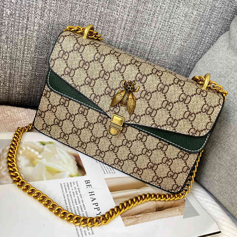 

2022 New Factory Wholesale letter pattern backpack women's Bag red single shoulder diagonal style small square armpit, Black