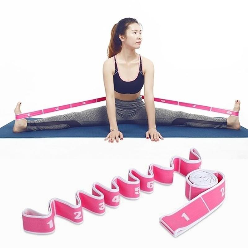 

Yoga Pull Strap Belt Polyester Latex Elastic Latin Dance Stretching Band Loop Yoga Pilates GYM Fitness Exercise Resistance Bands