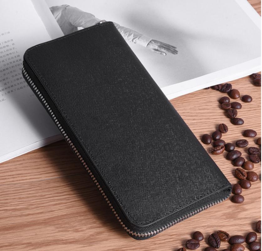 

2020 men's wallet clutch bag hombre mens wallet man purse pu, Black