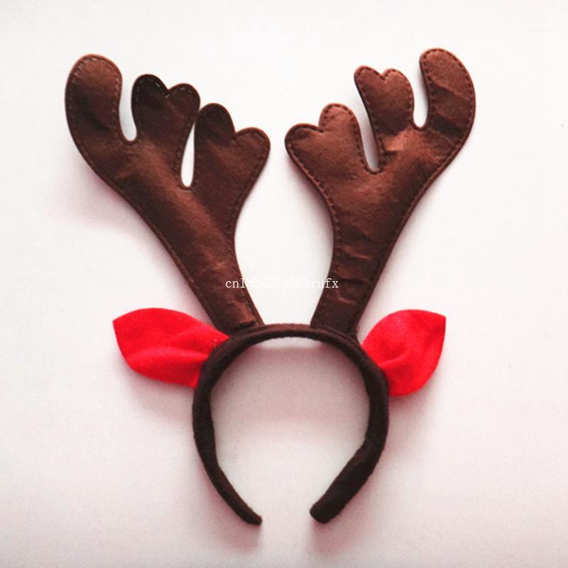 

500pcs Christmas Antlers Headwear Reindeer Antlers Jingle Bells Hairband Christmas Horn Headband with Ears Deer Headband1