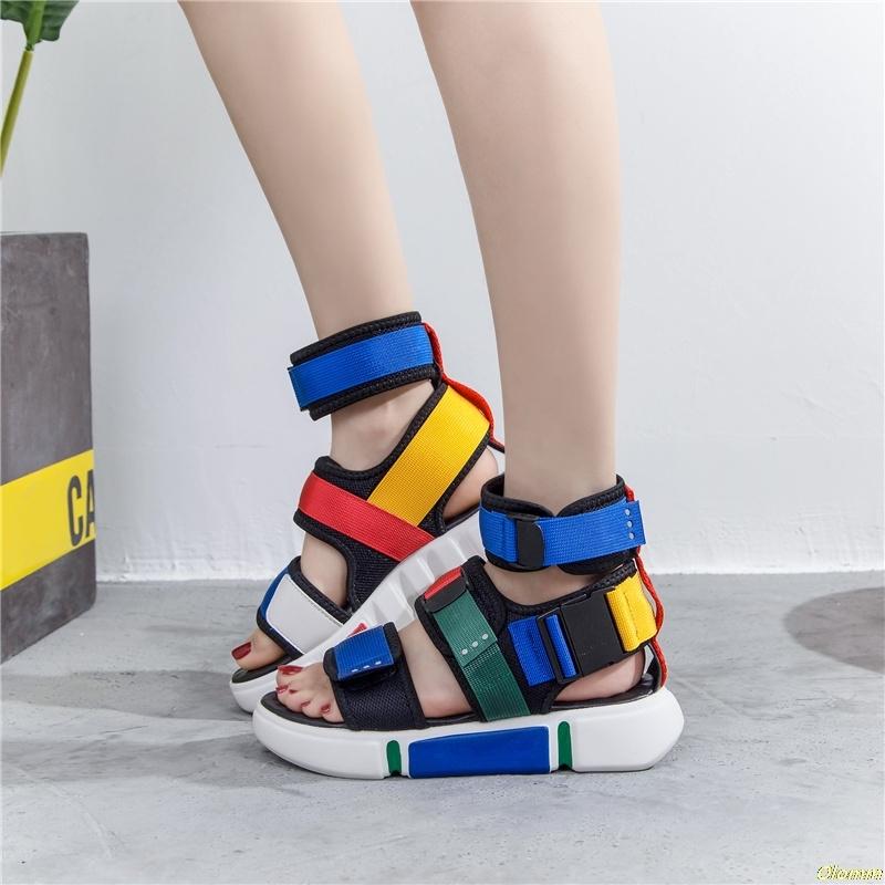 

Platform Sandals Women Shoes 2021 Summer Super High Heels Ladies Casual Shoes Wedge Chunky Sandals Gladiator Fashion High Top, Black