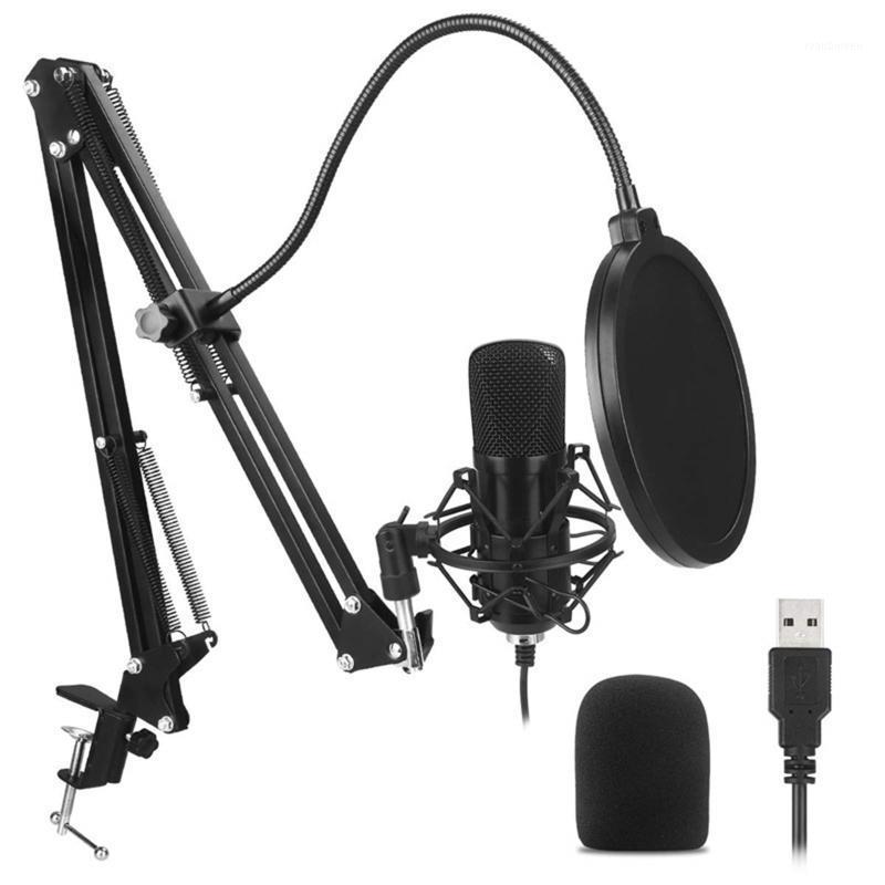 

USB Microphone Plug-N-Play Sound Recording Microphone Condenser Microphones For Live Broadcasting Net Meeting Dropshipping New1