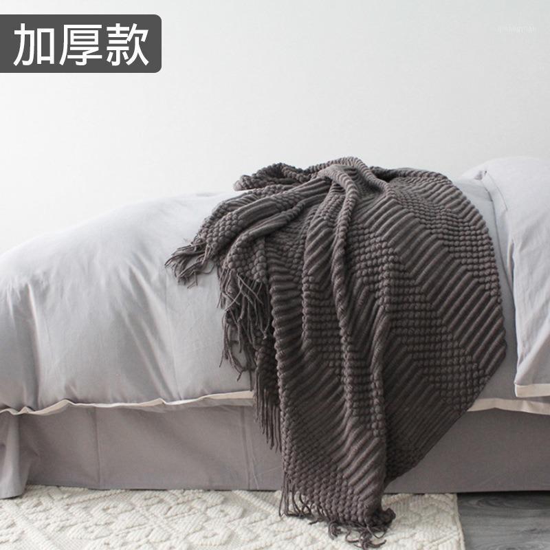 

Europe Plaid Knit Tassel Tapestry Cover Blanket Sofa Towel Bed Blanket End Flag Hotel Blankets For Beds1