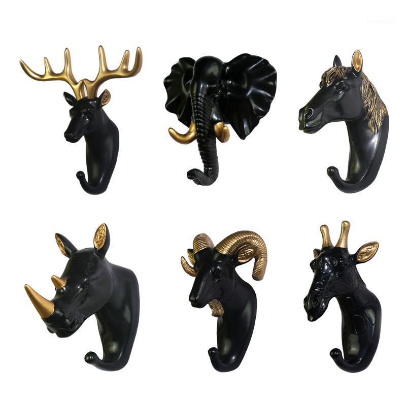 

Resin Multi-functional Decorative Hook Animal Head Hanger Wall Hanger for Coat Hat Key Storage Towel Jewelry Sundriees Container1