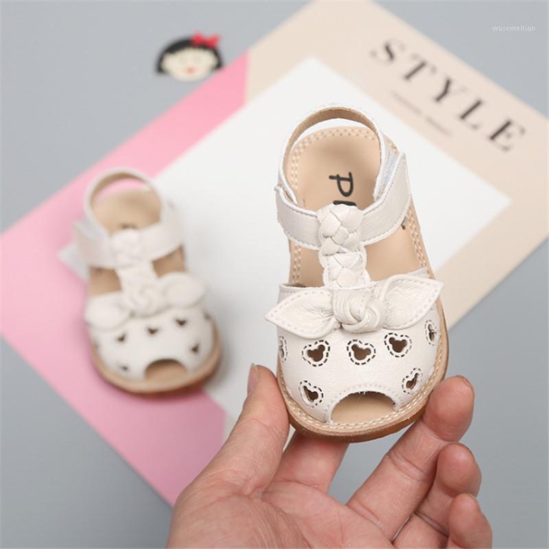 

DIMI 2020 Summer Baby Shoes -3 Year Princess Sandals Baotou Cutout Bow Soft Bottom Non-slip Infant Sandals for Girl1, Black