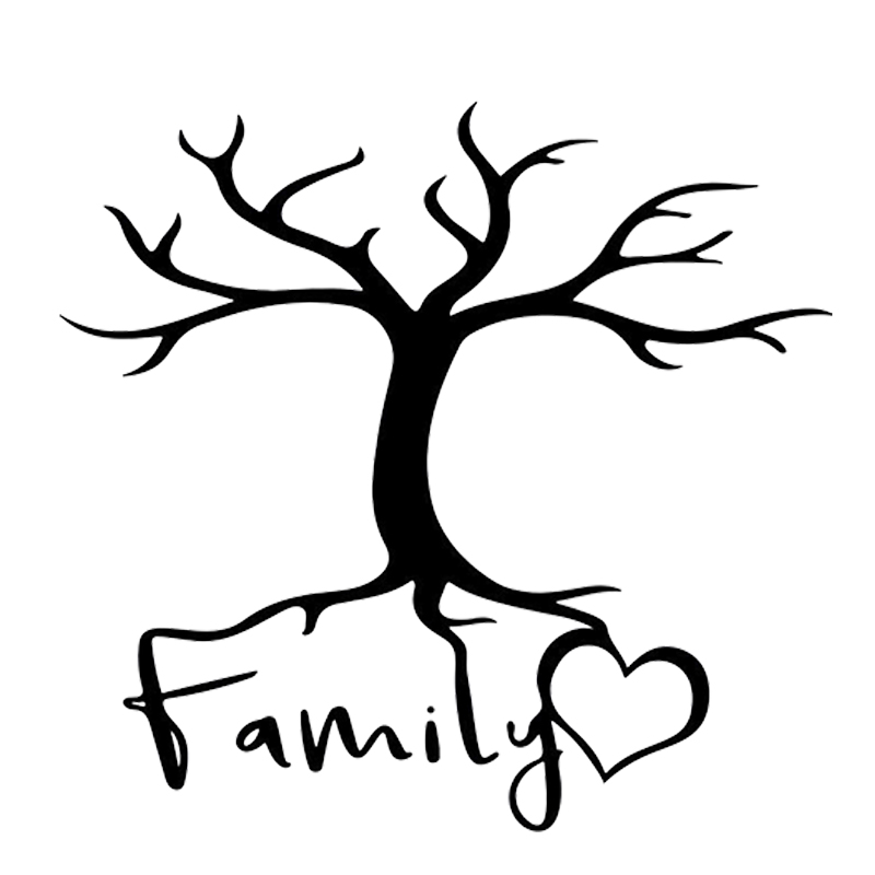 

16*15.1cm FAMILY TREE DECAL CAR TRUCK WINDOW LAPTOP STICKERS FAMILY CUTE LOVE HEART TRUST Car Accessories, Color