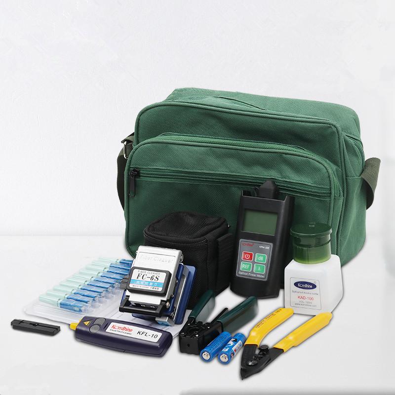

11 pcs Fiber Optic FTTH Tool Kit with Power meter VFL FC-6S Fiber Cleaver Wire stripper CFS 2 Miller SC Fast Connector tool sets