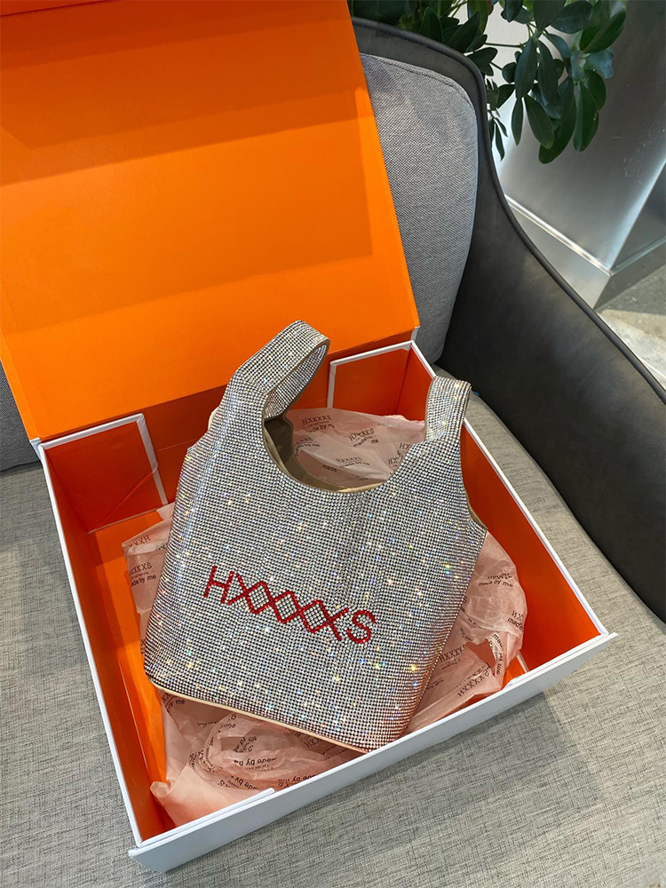 

UK Designers Luxurys Brands Hxxxxs England Fashion Women Handbags Bling Diamond Bags Ins Trend Hot Sale High Quality Funny Silver Tote Bag