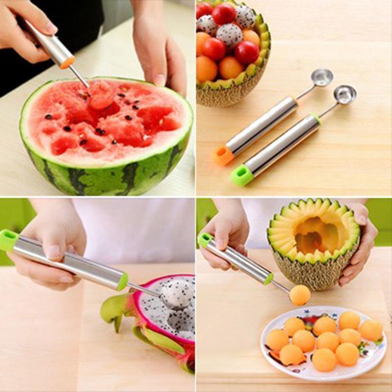 

Household Fruit Spoon Creative Watermelon Cutter Splitter Scoop Fruit Digging Ball Gadgets Kitchen Accessories Tableware Utensil1
