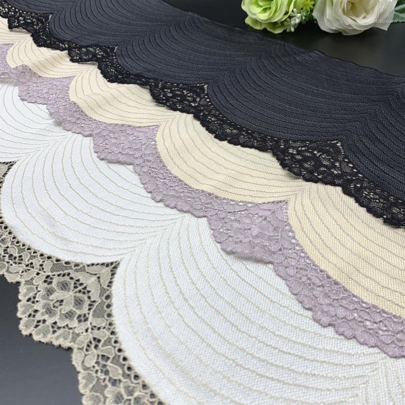 

3y/lot Width 17.50-20cm 3 Colors Elastic Stretch Lace trim Champagne Skirt Hem Underwear Sewing Craft DIY Apparel Fabrics Lace1