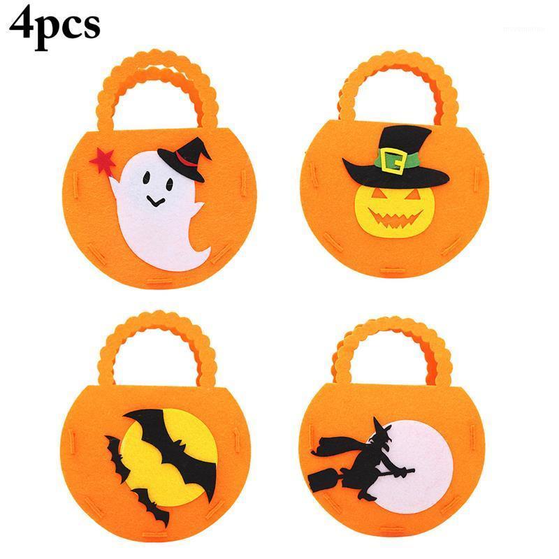 

Halloween Candy Bag Portable Pumpkin Bat Ghost Witch Non-Woven Trick Or Treat Bag Gift1