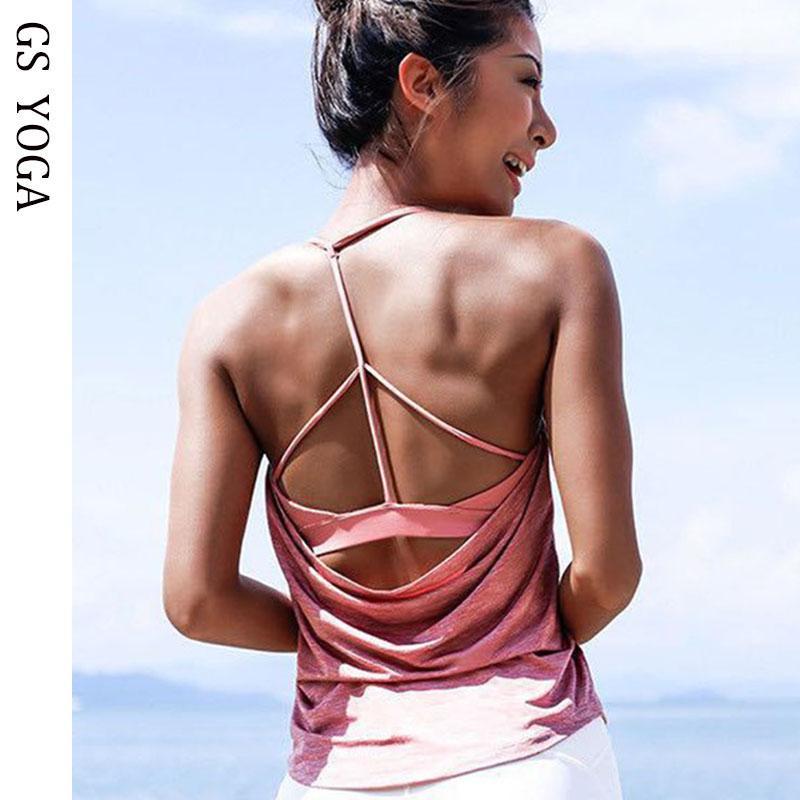 

Women Inner Padded Workout Gym Tank Top Fitness Vest Sleeveless Fitness Shirt Women Back Hollow Out Quick Dry Yoga Shirts Cloth1, Black