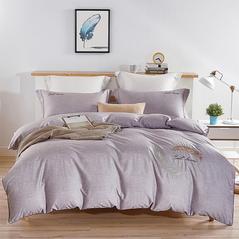 

4Pcs Bedding Set 13376 100% Pure Cotton Duvet/Quilt Cover Pillowcase Flat Bed Sheet Europe Luxury Embroidery Bed Kit