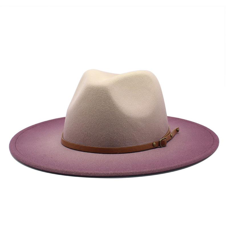 

Wide Brim Hats Women Men Wool Fedora Hat With Leather Ribbon Gentleman Elegant Lady Winter Autumn Jazz Panama Sombrero Cap, Army green