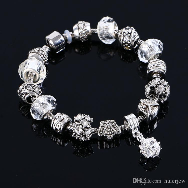 

Charm Bracelet Authentic Tibetan Silver Women Original DIY Jewelry Christmas Bead Bracelet