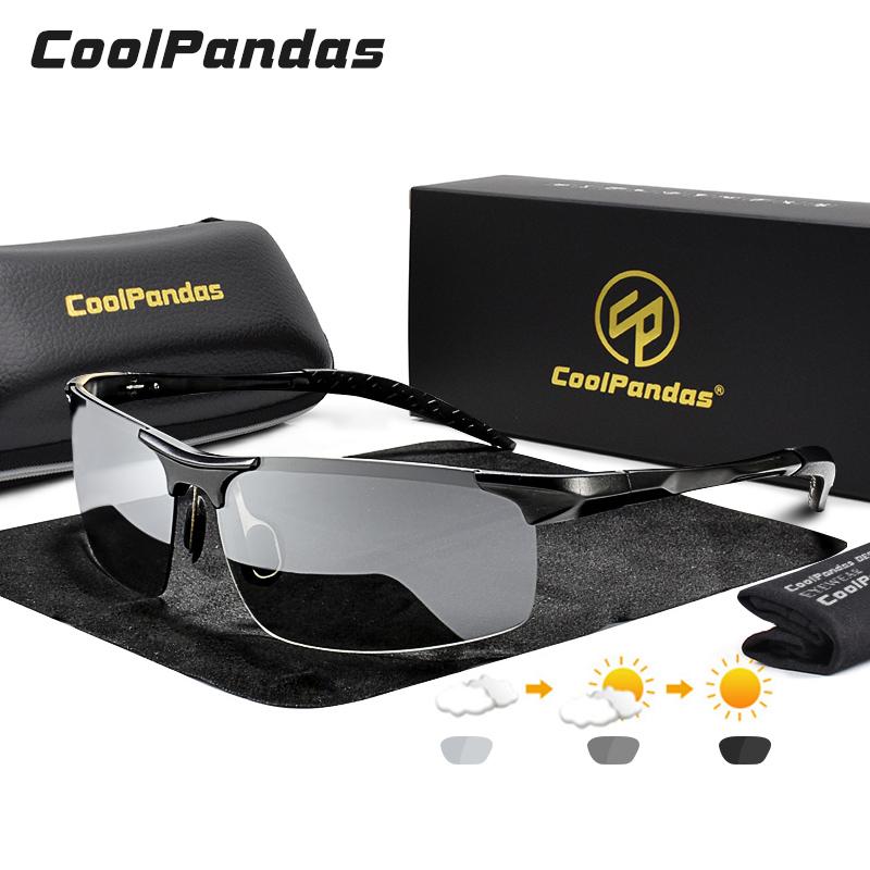 

2021 Aluminum Rimless Photochromic Sunglasses Men Polarized Day Night Driving Glasses Chameleon Anti-Glare gafas de sol hombre