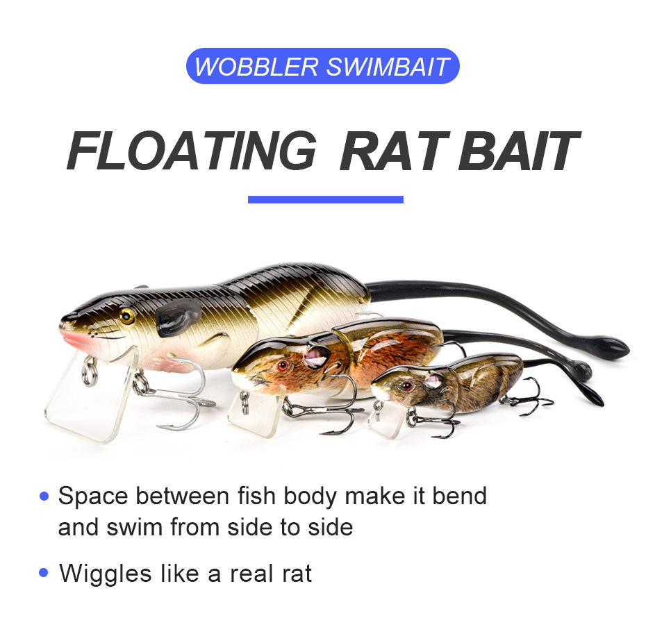 Mouse Fishing Lures Lifelike Bionic Rat Jointed Baits Swimbaits Wobblers Artificial Hard Bait For Pike Bass Trout Shad-image-635081383