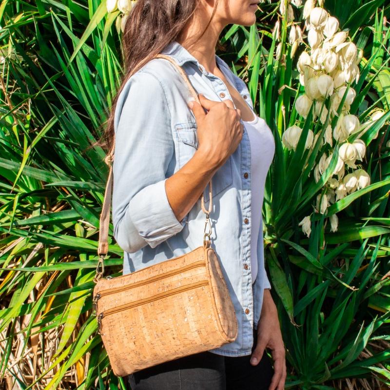

Cork bags cork Shoulder Bags for women natural with silver Original handmade crossbody bag BAG-161, As pic