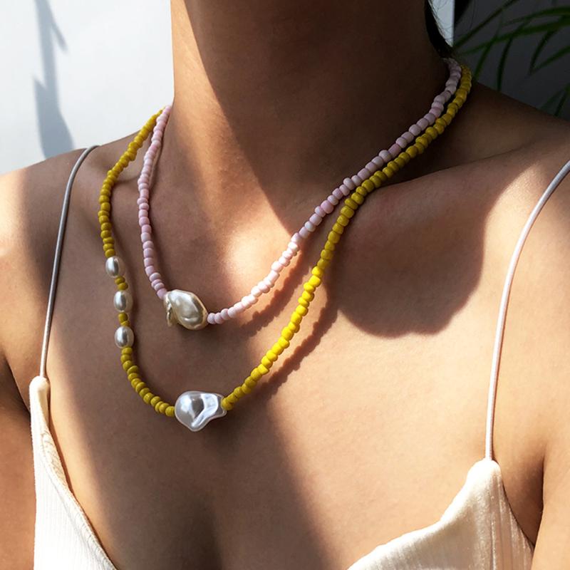 

PHYANIC Simulated Pearl Beads White Pendants Necklace Vintage Punk Fashion For Women Trendy New Jewelry Accessories For Girls