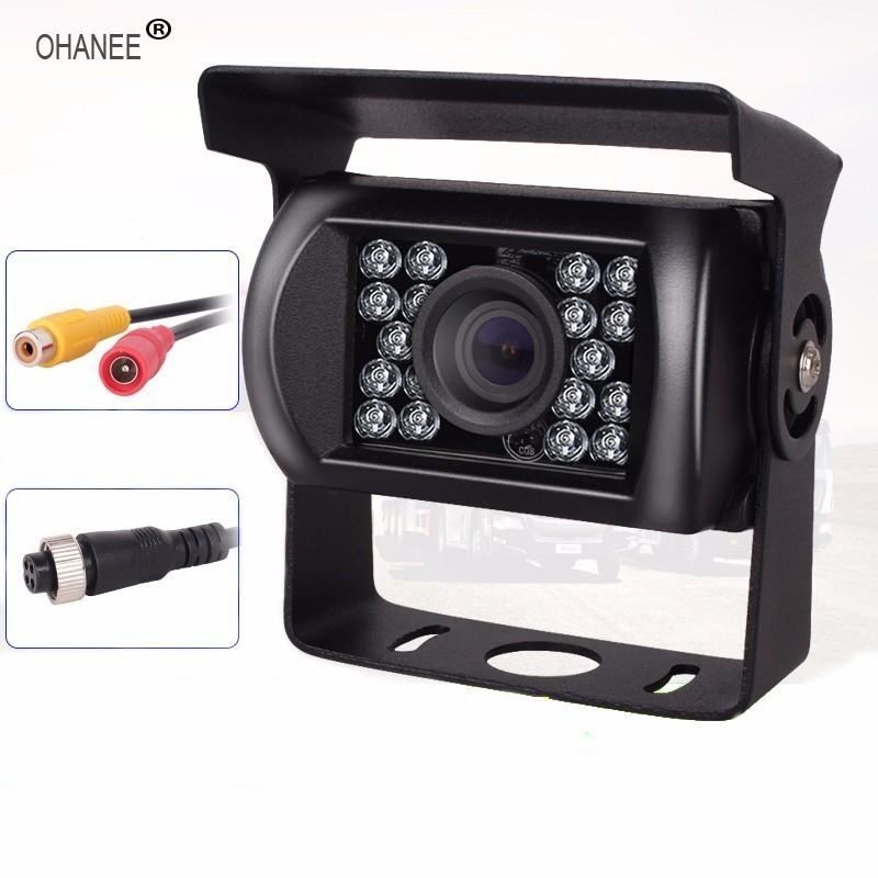 

OHANEE Truck Backup Camera 18 Led IR Night Vision Waterproof Vehicle Rear View Camera side For 12V 24V Motorhome Trailer Pickups car