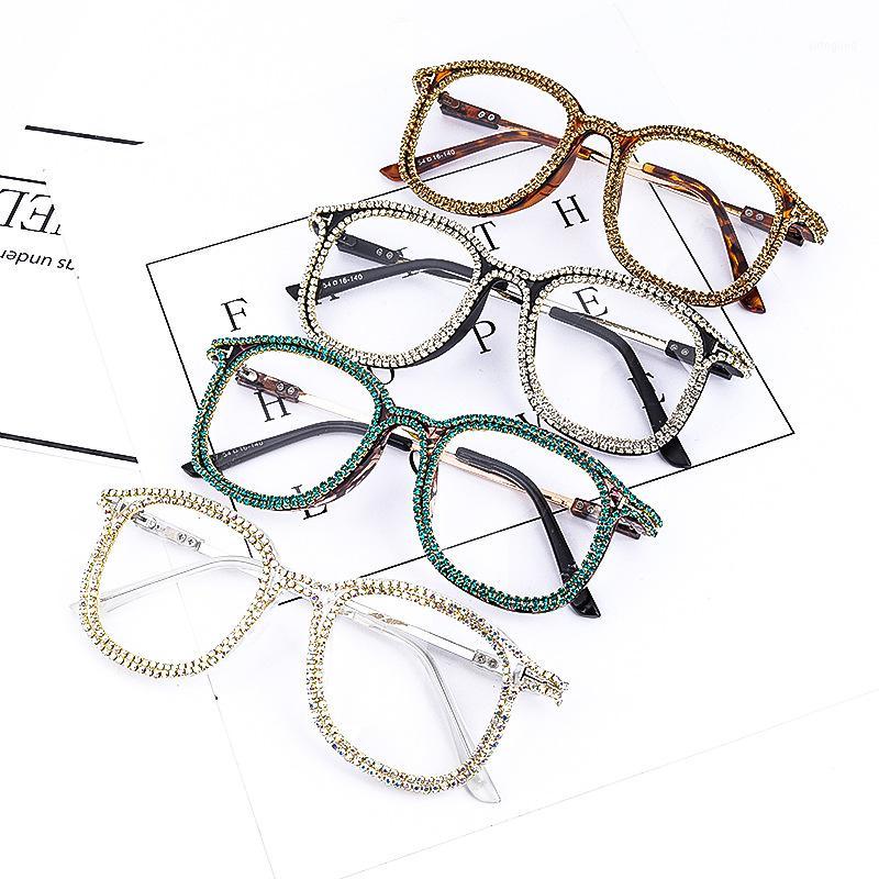 

Sunglasses Nauq Rhinestone Square Women 2021 Trend Retro Diamond Female High Quality Eyeglasses1