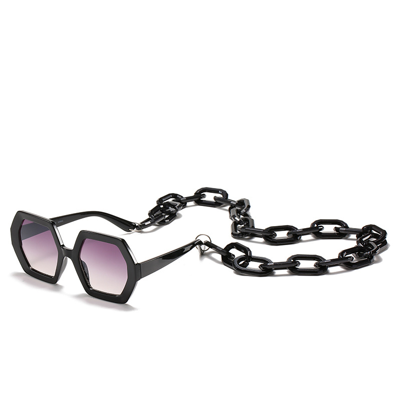 

Fashionable Retro Chain Sunglasses octagonal Sunglasses Sun Glasses eyewear UV400 Protection Free Shipping 2069