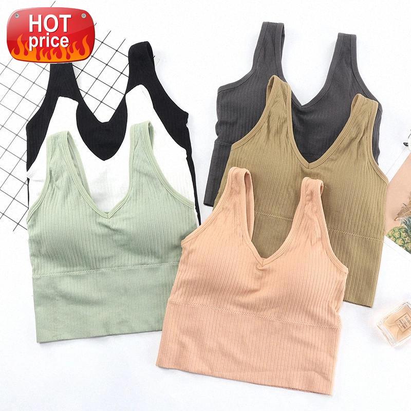 

Women Sport Top Bra For Fitness Sexy Breathable Quick Dry Solid Yoga Bra Workout Running SportswearUnderwear Ladies Push Up #jI85, White