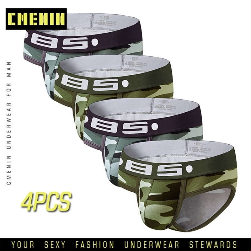 

4Pcs Brand Underwear Briefs Cueca Male Panties Briefs Sexy Men Underwear Mens For Wholesale Mens Underpants Sexy Man Underpants 201112, (4)bs73
