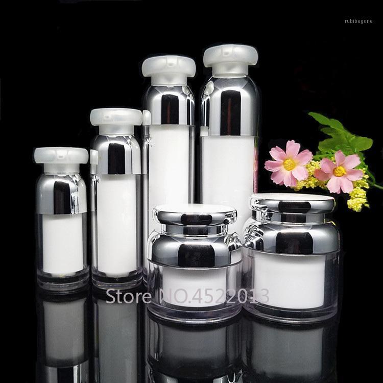 

10pcs 15ml30ml50ml Empty Airless White Elegant Lotion Pump Bottle, Vacuum Emulsion Bottle, 30g50g Acrylic Cosmetic Cream Package1