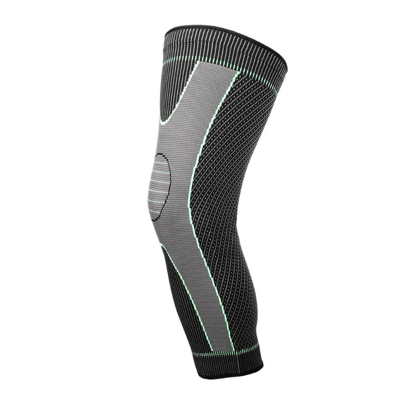 

1PCS Total Compression Knee Support Anti-slip Silicone Kneepads Volleyball Basketball Sport Fitness Gear Elastic Brace Protector, 1pcs army green