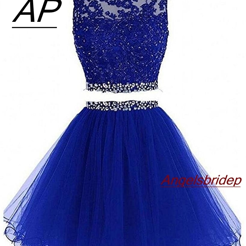 

Two Pieces 1960S High Neck Homecoming Dresses Sexy Hollow Back Beading Tulle Short Cute 8th Grade Graduation Dresses Plus Size 201114, Black
