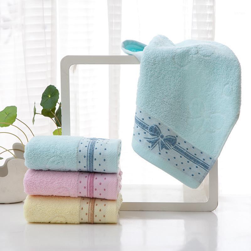 

1pc 34*76cm jacquard bow Soft Face Towel Cotton Hair Hand Bathroom Towels badlaken toalla Toallas Mano Gift1, 1pc random