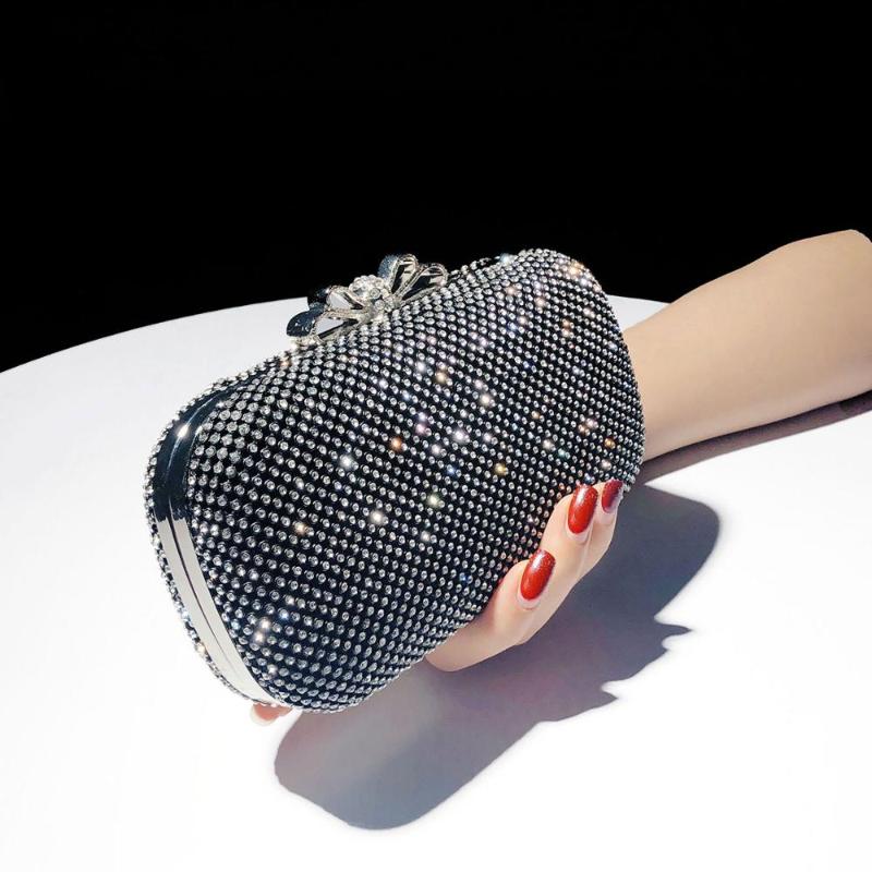 

2020 new clutch bag banquet ladies temperament with dress cheongsam diamond flashing dinner small handbag female
