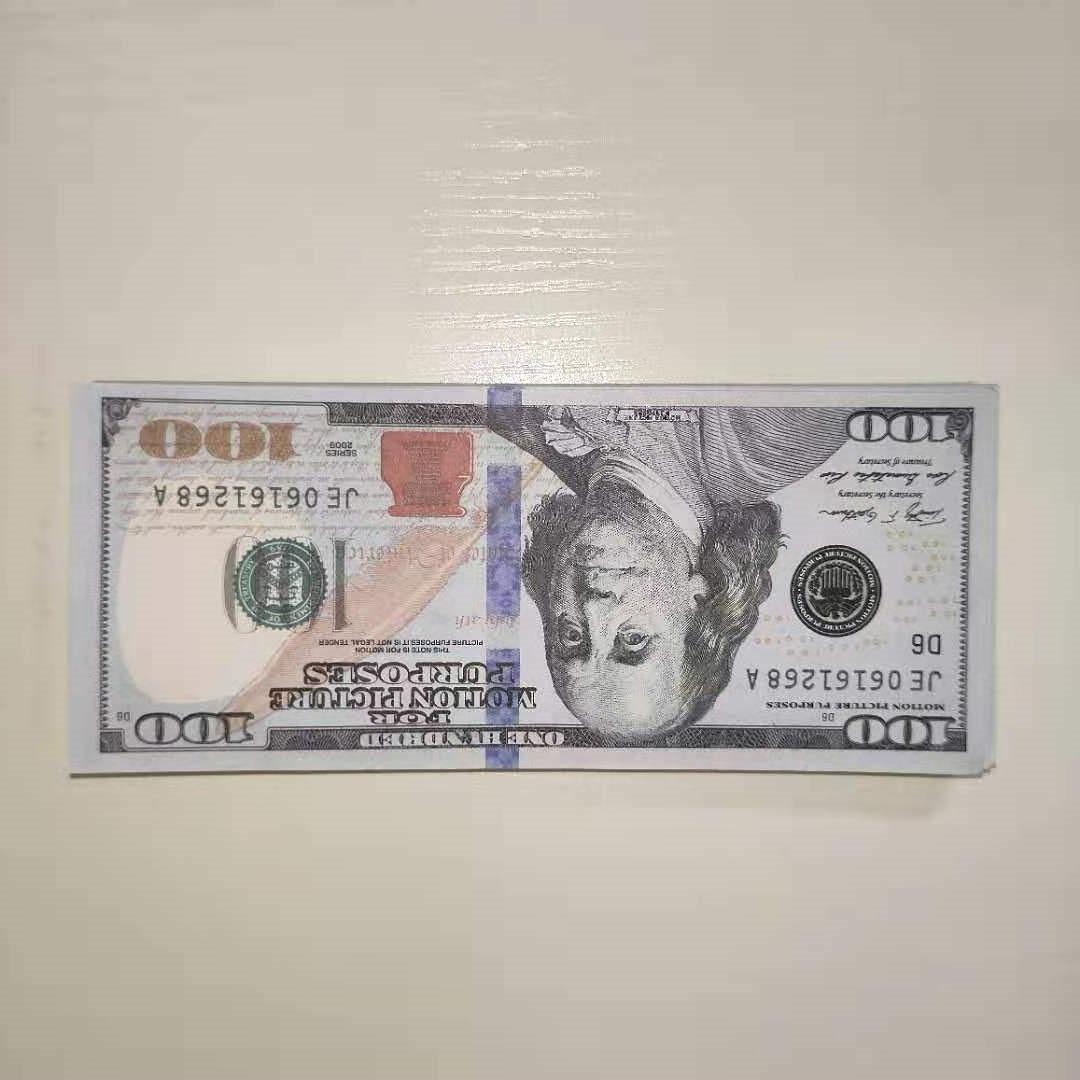 

Wholesale Dollars Bar Atmosphere Gun 100 Banknotes Money Copy Paper Money-2 Fake Realistic Usd Nightclub Ifwit