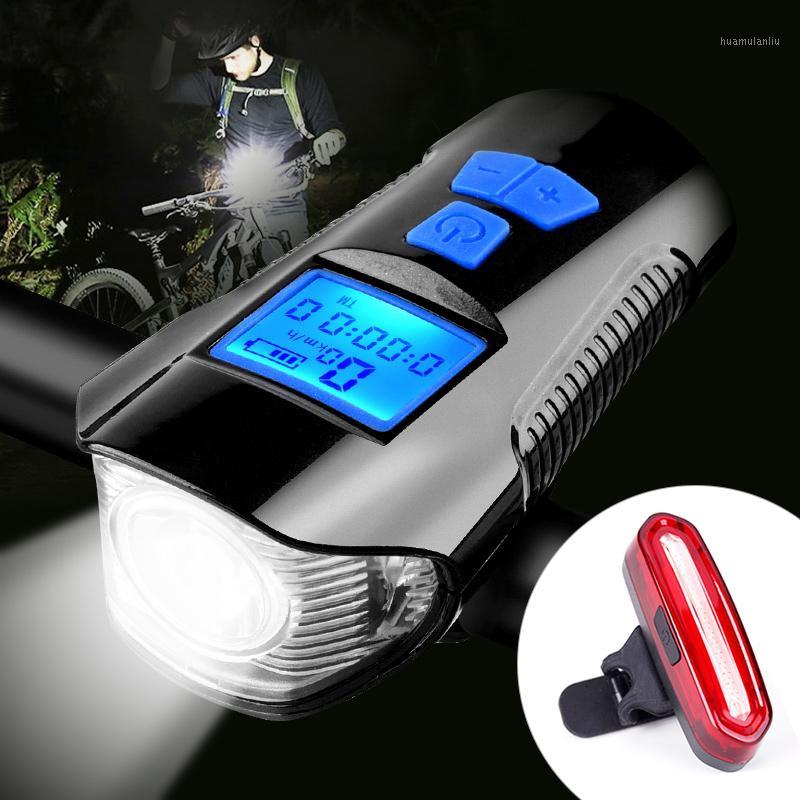 

Waterproof Bicycle Front Light with Red taillight1
