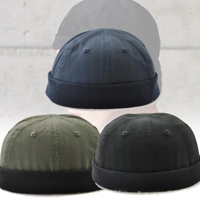 

Winter Hip Hop Solid Skullcap Hat Unisex Casual Warm Street Melon Cap -OPK1