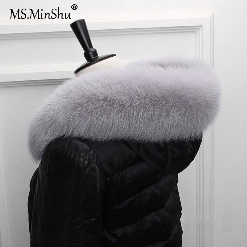 

Fur Collar For Hood Natural Fur Hood Trim Scarf Big Collar 100% Real Trim Custom Made Ms.MinShu