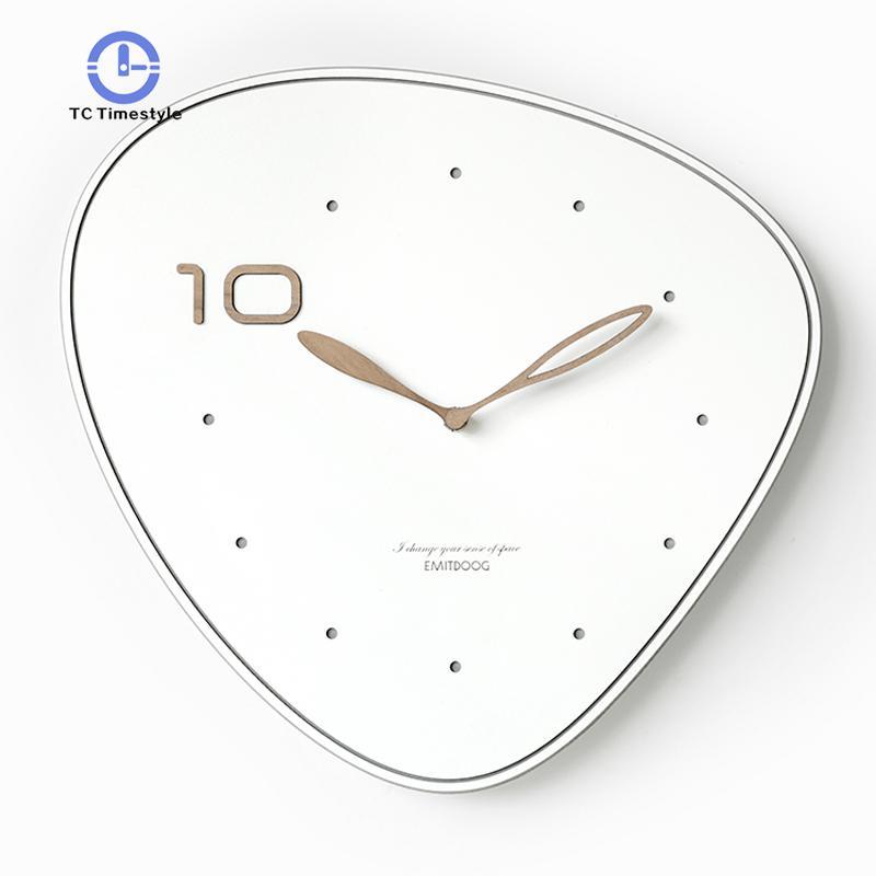 

14 Inches Nordic Wooden Wall Clock Modern Design Home Decor Bedroom Mute Clocks For Children Personality Decoration Table Clock