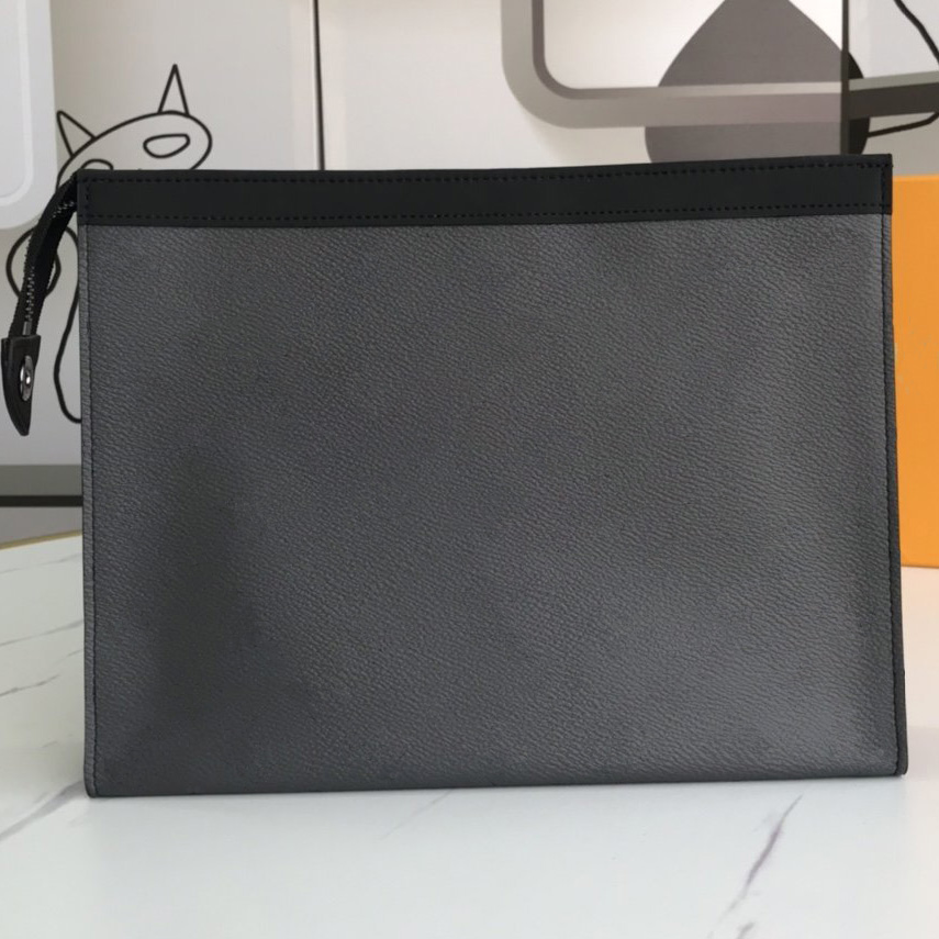 

Classic canvas Clutch bag For man flower long wallets for Men And Women real leather Business card holders wallet with box 26x20x5cm