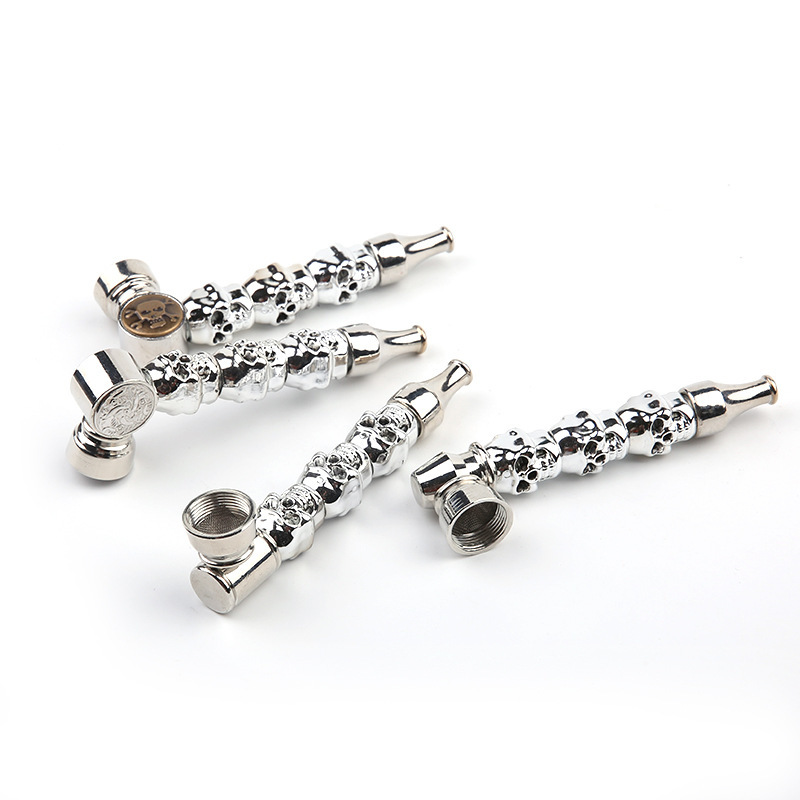 

Exquisite portable color multi-style pipes with short pipe and three ghost heads and removable filter screen for smoking