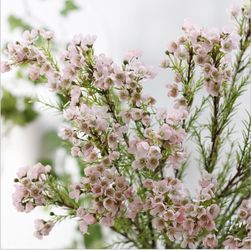 Simulation Decorative Flowers 3-branch Aomei artificial flower home decoration plum blossom silk plastic planting material-image-641024395