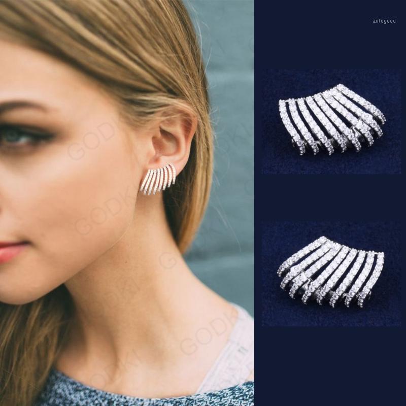 

Stud GODKI 19mm Elegant Full Cover For Earlobe Cubic Zircon Dubai Earrings Women Wedding Boucle D'oreille 20211