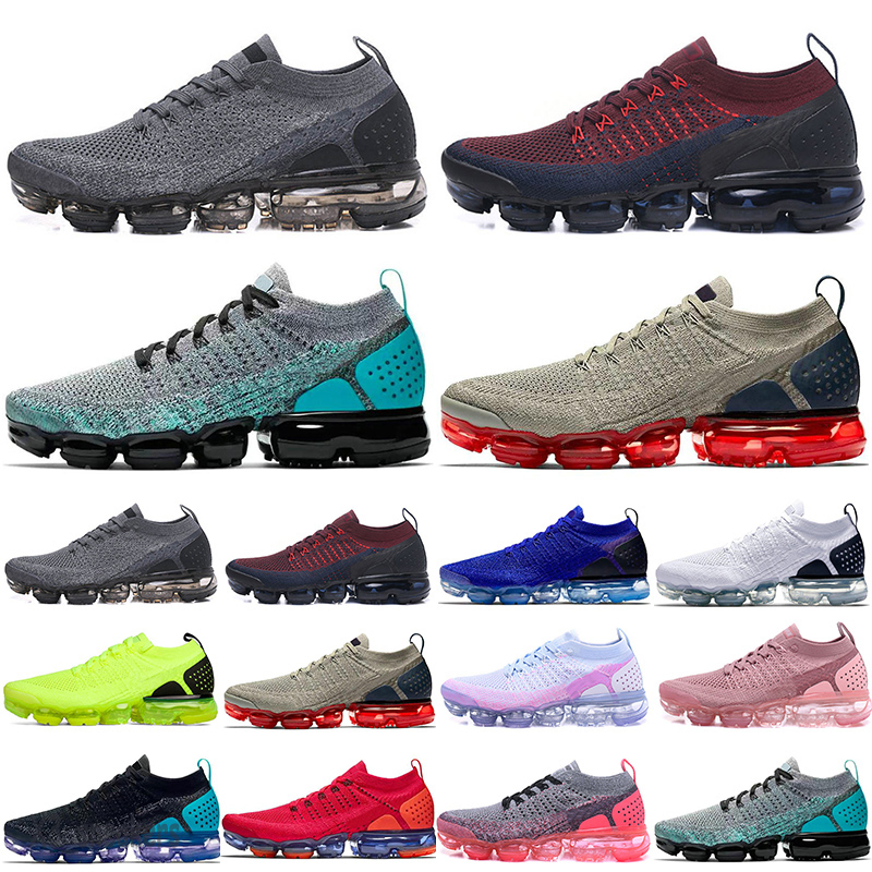 

2021 Chaussures Moc Laceless 2.0 Running Shoes Triple Black Designer Mens Women Sneakers Fly White knit cushion Trainers Zapatos 36-45 X32, Color 14