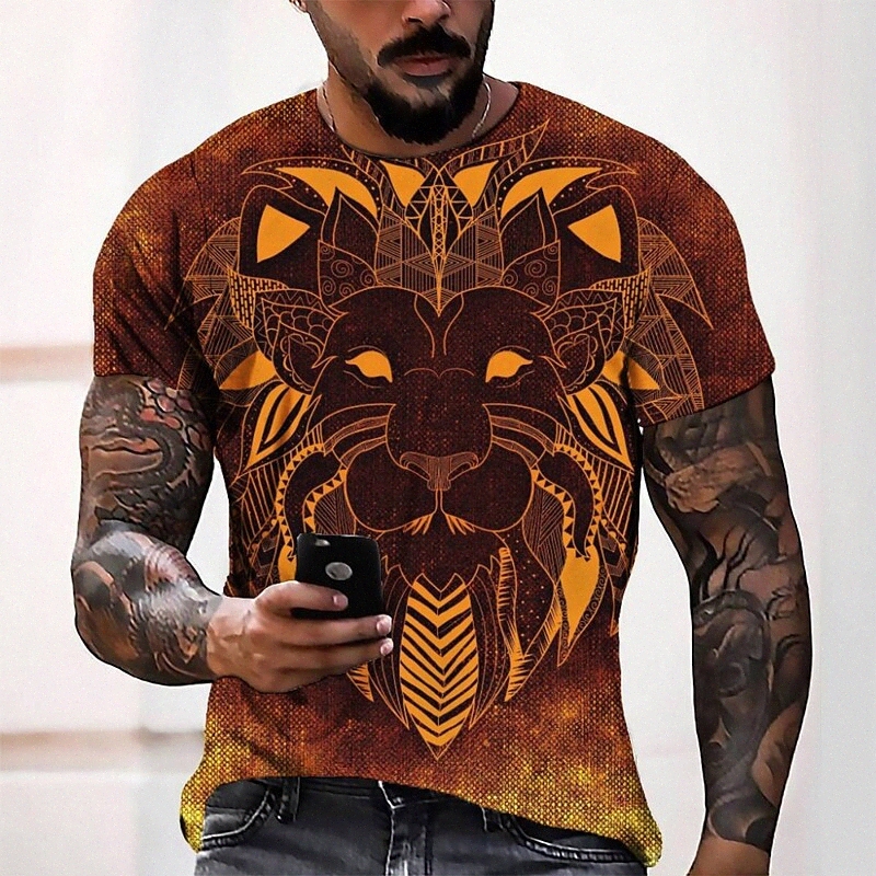 T-shirt Tee T-shirt 3D Impression graphique col rond décontracté quotidien quotidien 3D imprimé à manches courtes Haut de la mode Cool confortabl