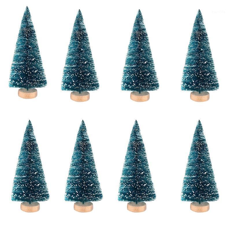 

48 PCS Miniature Christmas Tree Artificial Snow Frost Trees Pine Trees Sisal for Christmas DIY Craft1